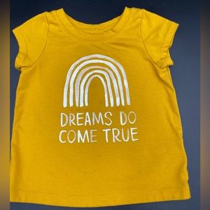 Cat & Jack 12 months “ Dreams do come true “ short sleeve shirt